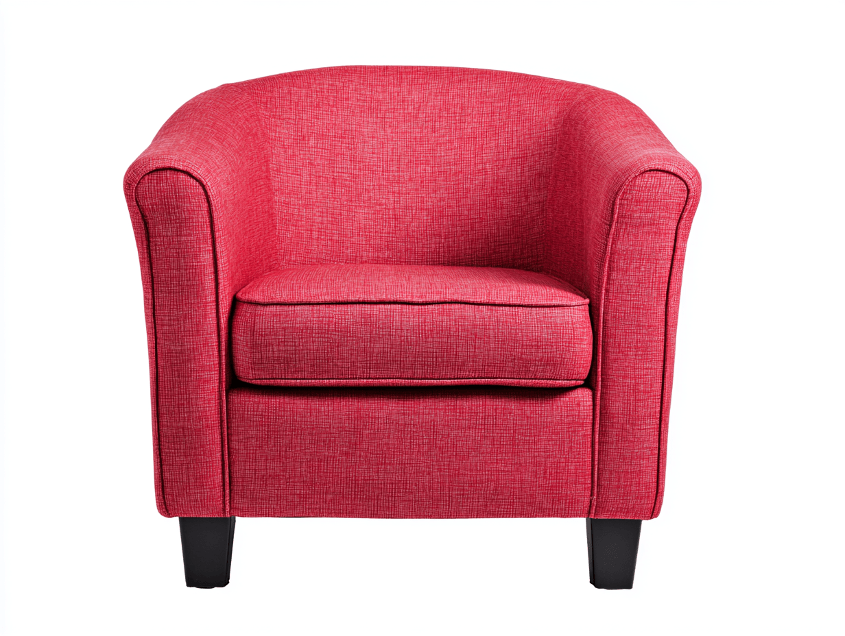 Fauteuil tissu 79×74×80 cm – rouge – style cabriolet moderne-Shelterano
