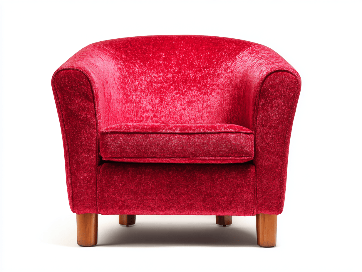 Fauteuil tissu 80×76×79 cm – rouge – style cabriolet contemporain-Shelterano