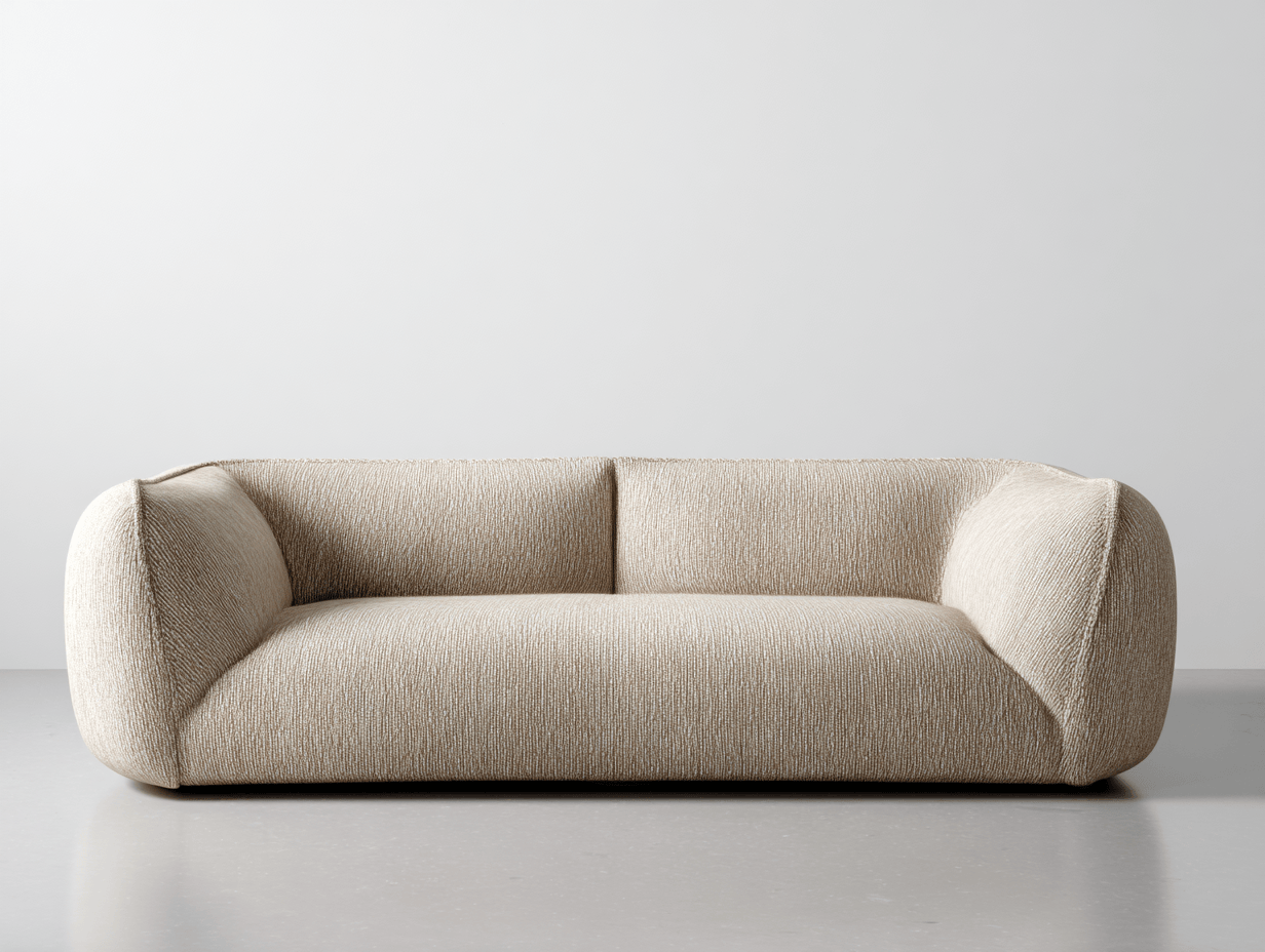 Canapé tissu 2 places 175×92×78 cm – beige – style contemporain minimaliste-Shelterano