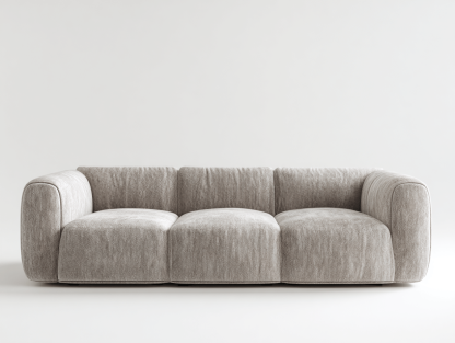 Canapé en tissu 220×100×80 cm – gris taupe – style contemporain bas et arrondi-Shelterano