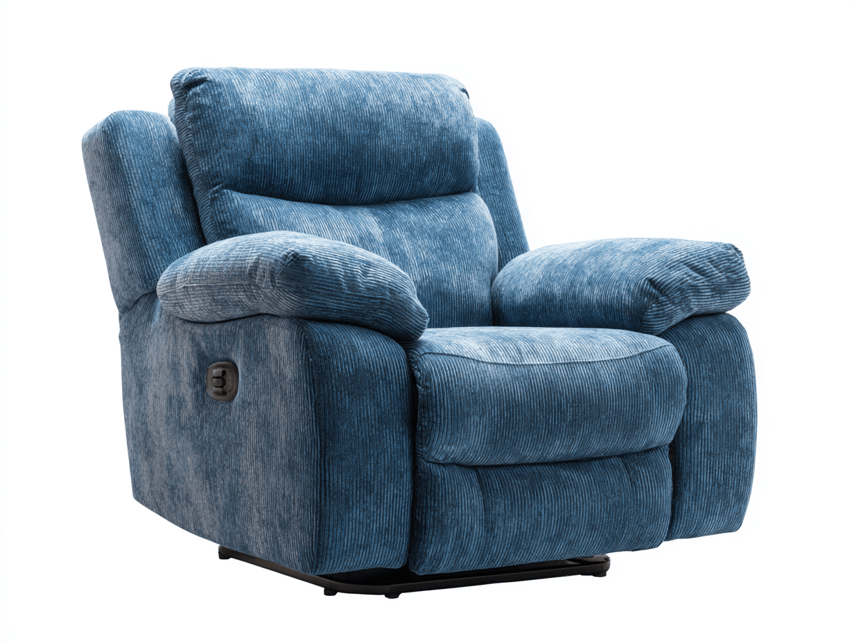 Fauteuil en tissu – 95×100×102 cm – bleu – avec fonction relaxation-Shelterano