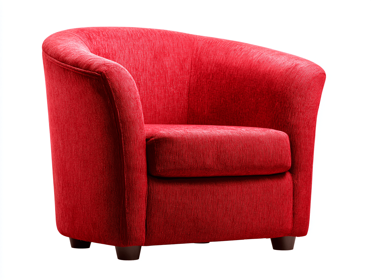 Fauteuil tissu 78×75×82 cm – rouge – style cabriolet moderne-Shelterano