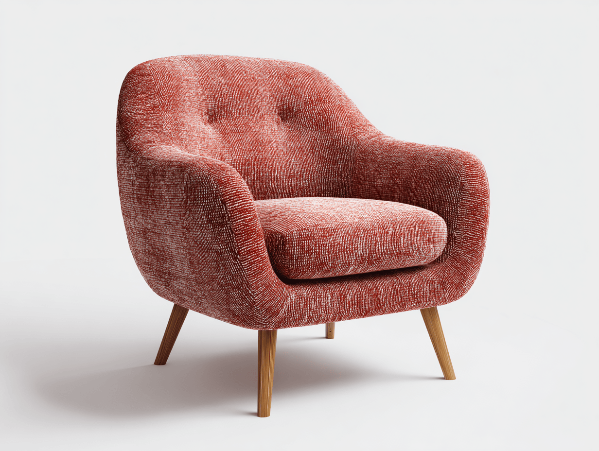 Fauteuil tissu 86×80×92 cm – rouge – style scandinave contemporain-Shelterano