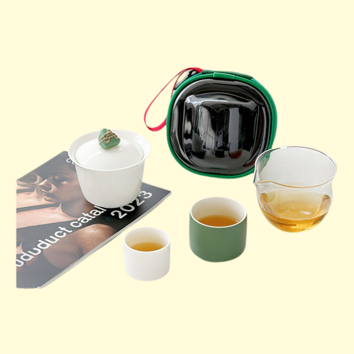 Happy and Healthy Dragon Boat Festival Travel Tea Set - Gaiwan