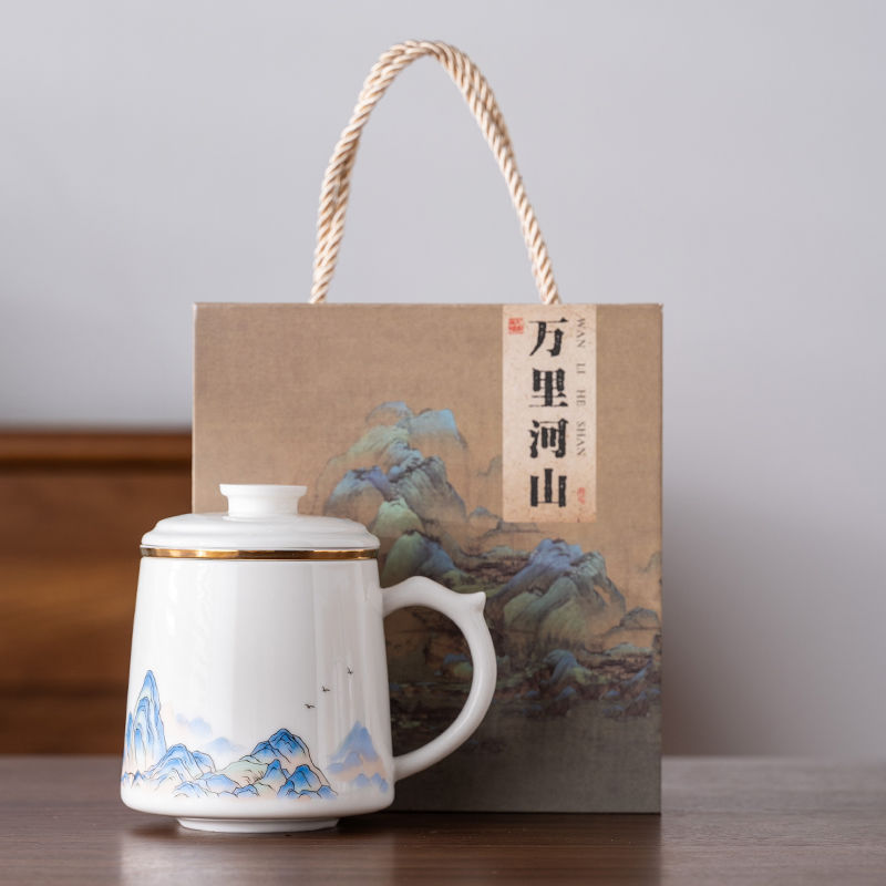 Sheep Fat Porcelain Teacup (Single-Person Use, Filterable)-Tea time Whisper