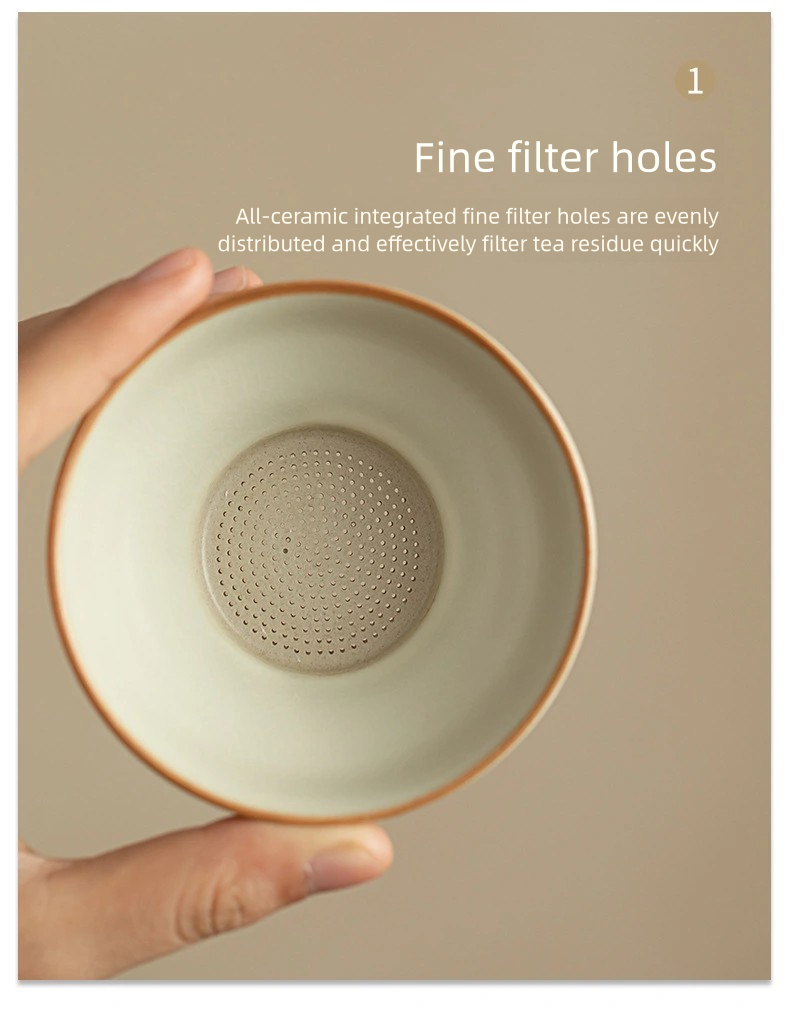 Wisteria Ceramic Tea Strainer Set