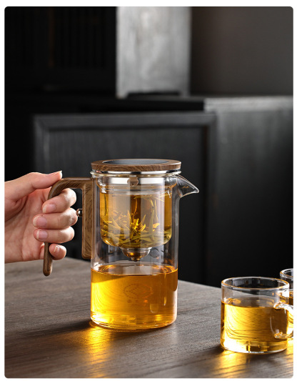 Heat-Resistant Glass Magnetic Tea Cup (with Infuser)600ml