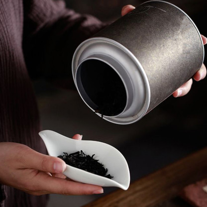 手工陶瓷茶荷小清新茶则纯色赏茶勺特色茶铲六子君茶道配件