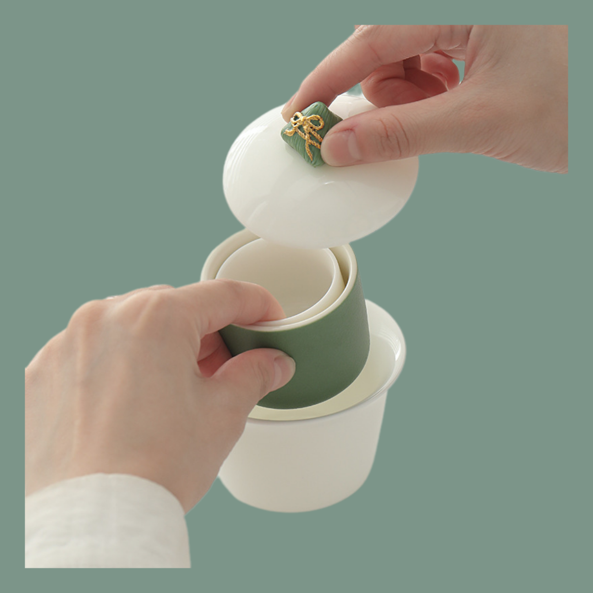 Happy and Healthy Dragon Boat Festival Travel Tea Set - Gaiwan