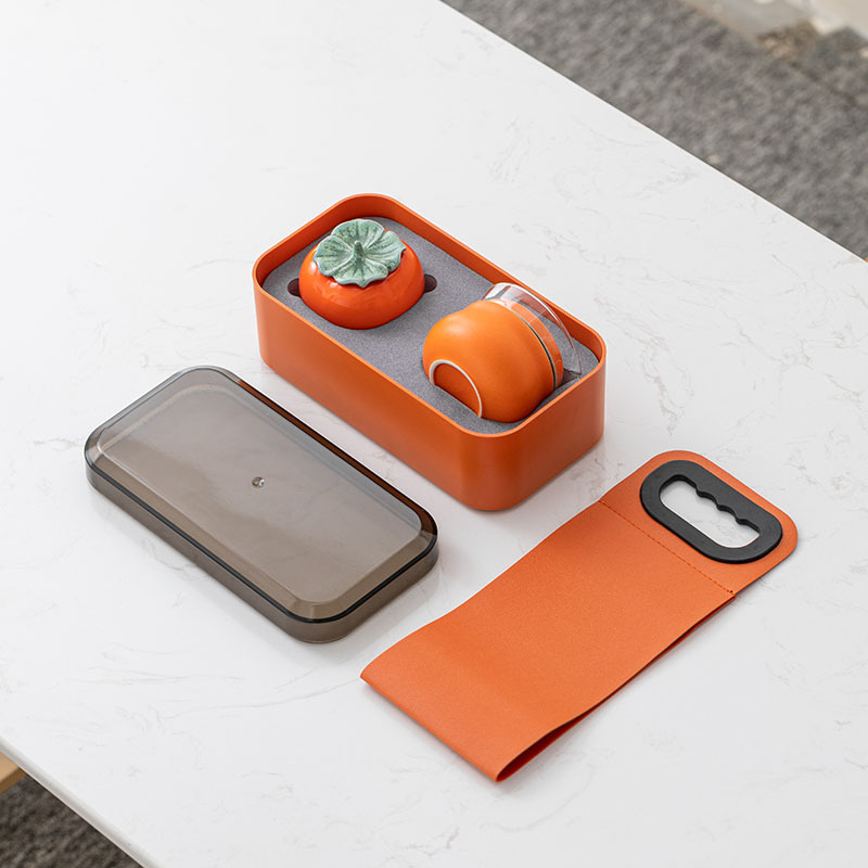 Persimmon Portable Travel Tea Set