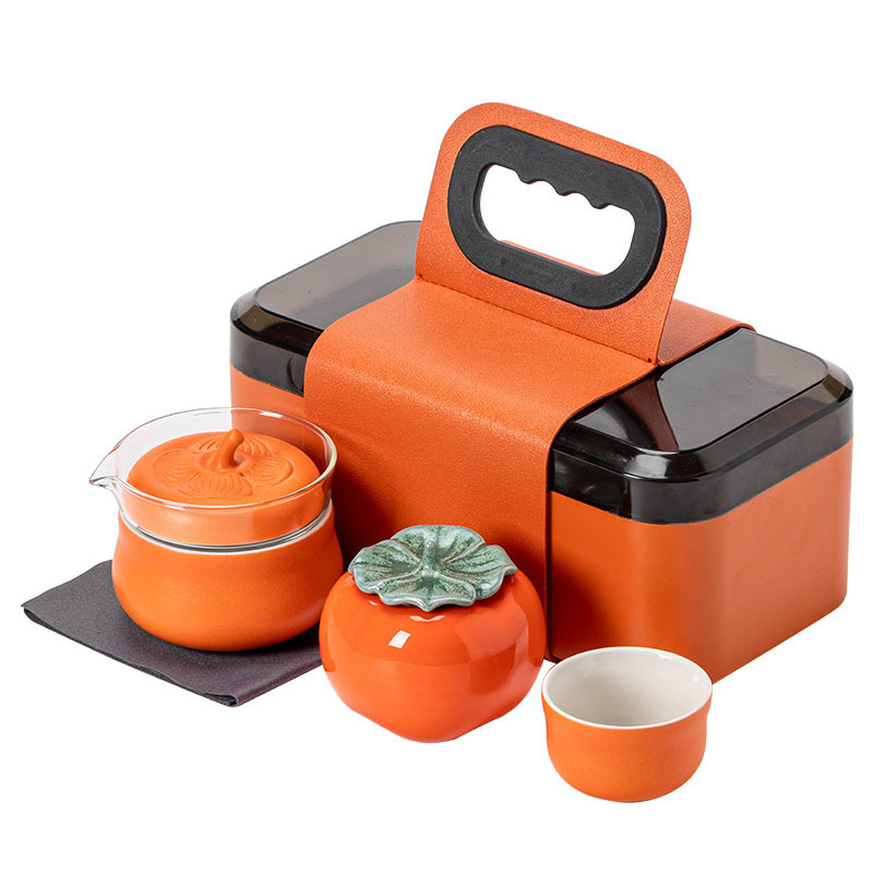 Persimmon Portable Travel Tea Set
