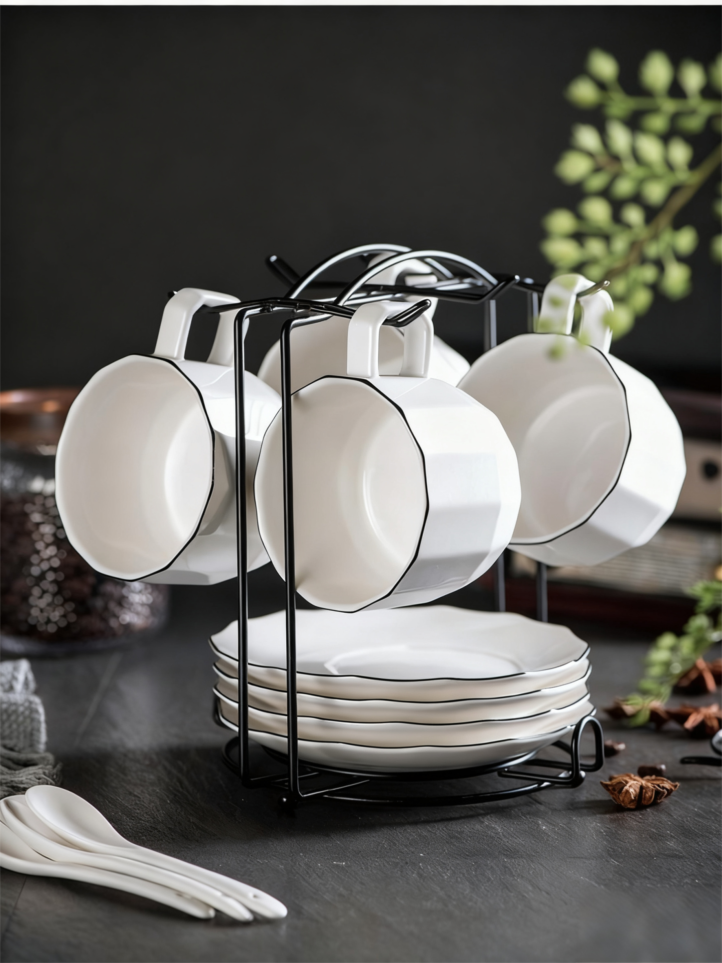 Ceramic Coffee Cup Set-Tea time Whisper