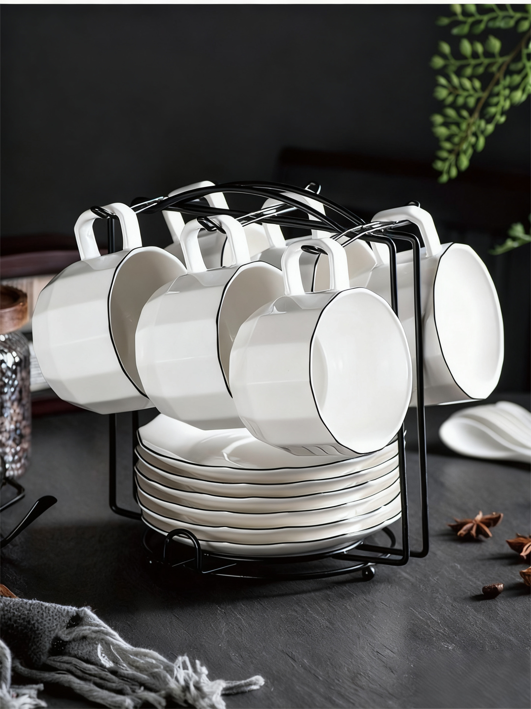 Ceramic Coffee Cup Set-Tea time Whisper