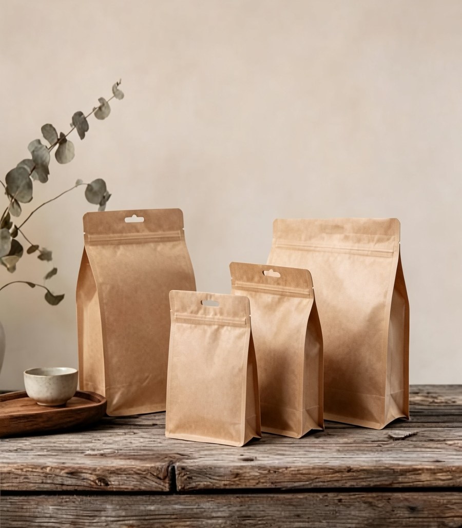 MI LAN XIANG No.18 eco-friendly kraft paper bag packaging