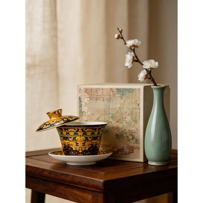 gold-trimmed-gaiwan-tea-set-with-plum-blossom-styling