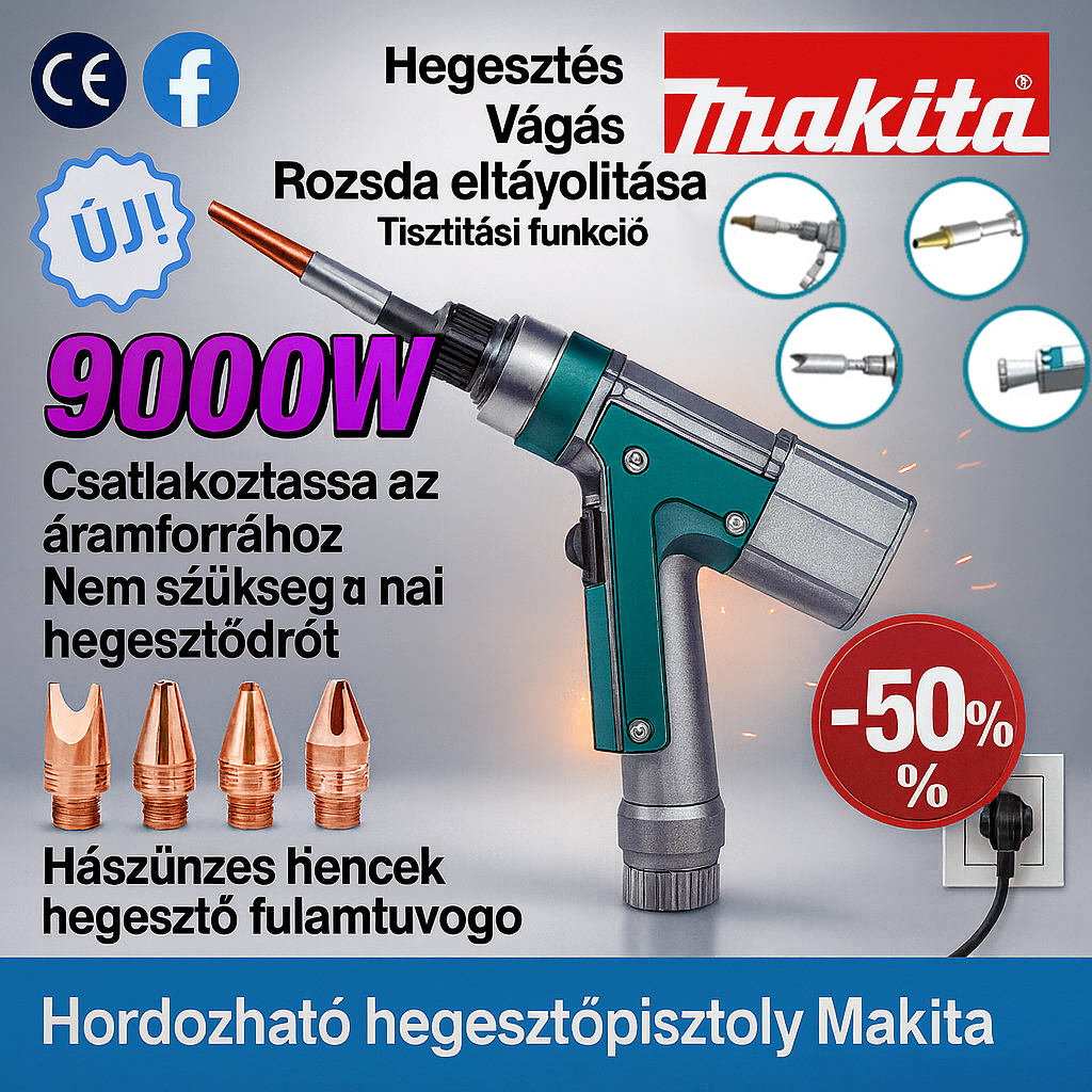 ⭐⭐⭐⭐⭐Villám akció: Makita 4 az 1-ben lézerhegesztő pisztoly, 10% kedvezménnyel!