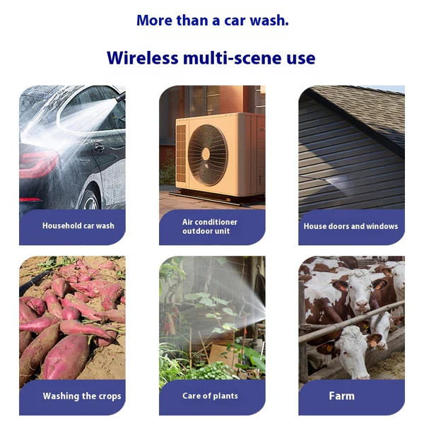 🌍🚗Cordless High-Pressure Washer Gun | Portable Power Washer for Home & Outdoor Cleaning 