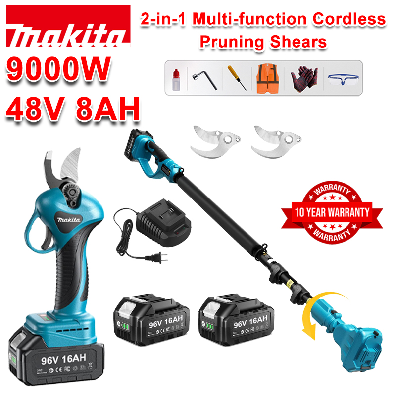 [Makita] Akumulátorové záhradnícke nožnice s lítiovou batériou a teleskopickou tyčou 4,5 m