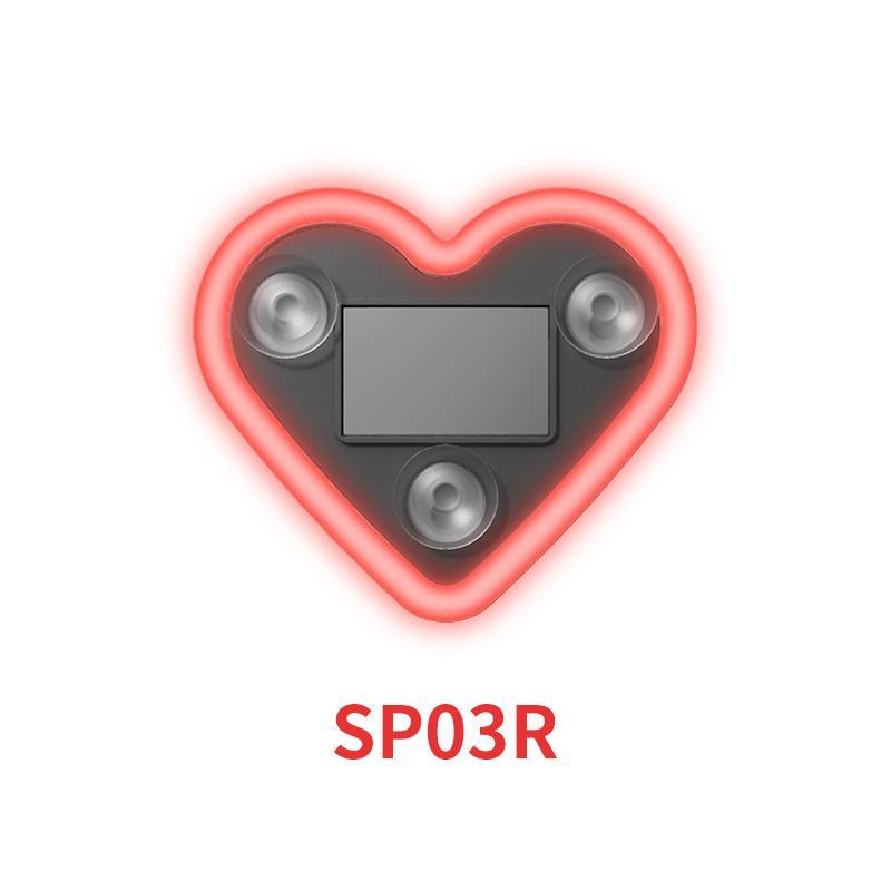 Solar Powered Wireless LED Heart Shape C-Pillar Neon Light