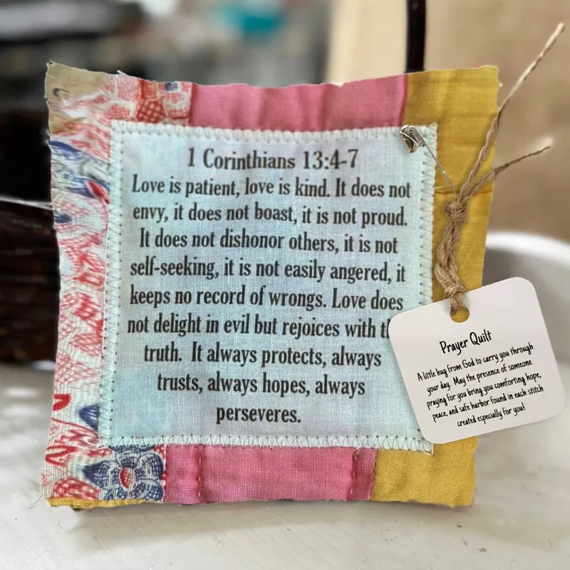 ✝️Handmade Prayer Quilt with cross inside