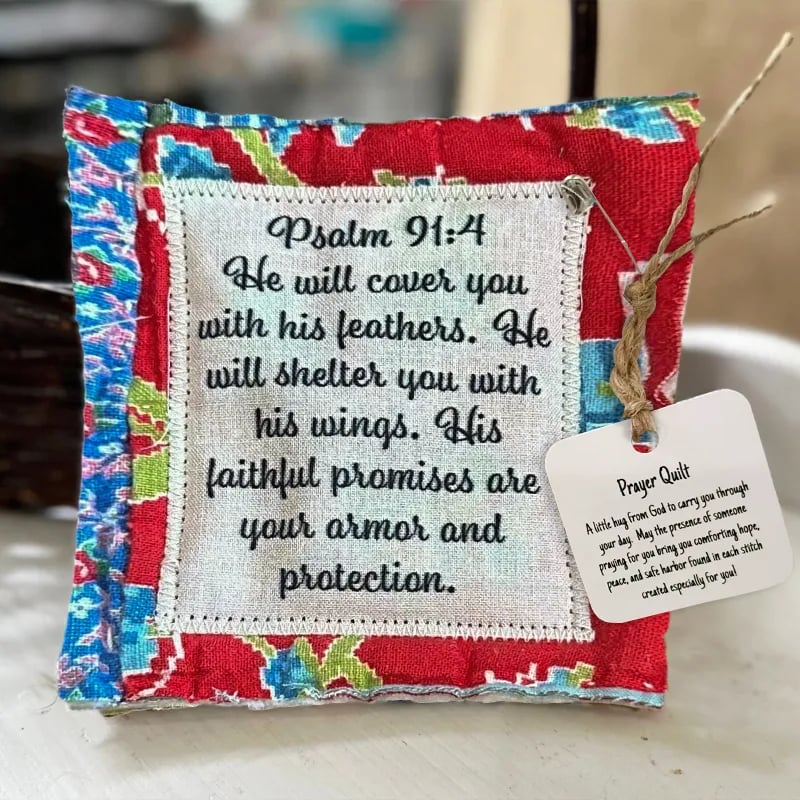 ✝️Handmade Prayer Quilt with cross inside