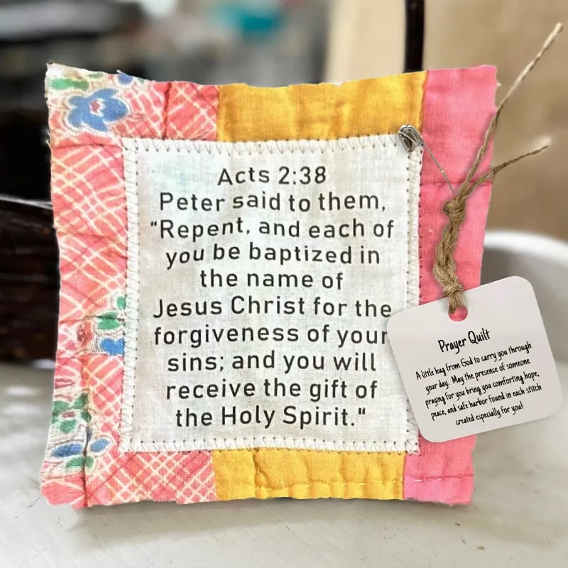 ✝️Handmade Prayer Quilt with cross inside