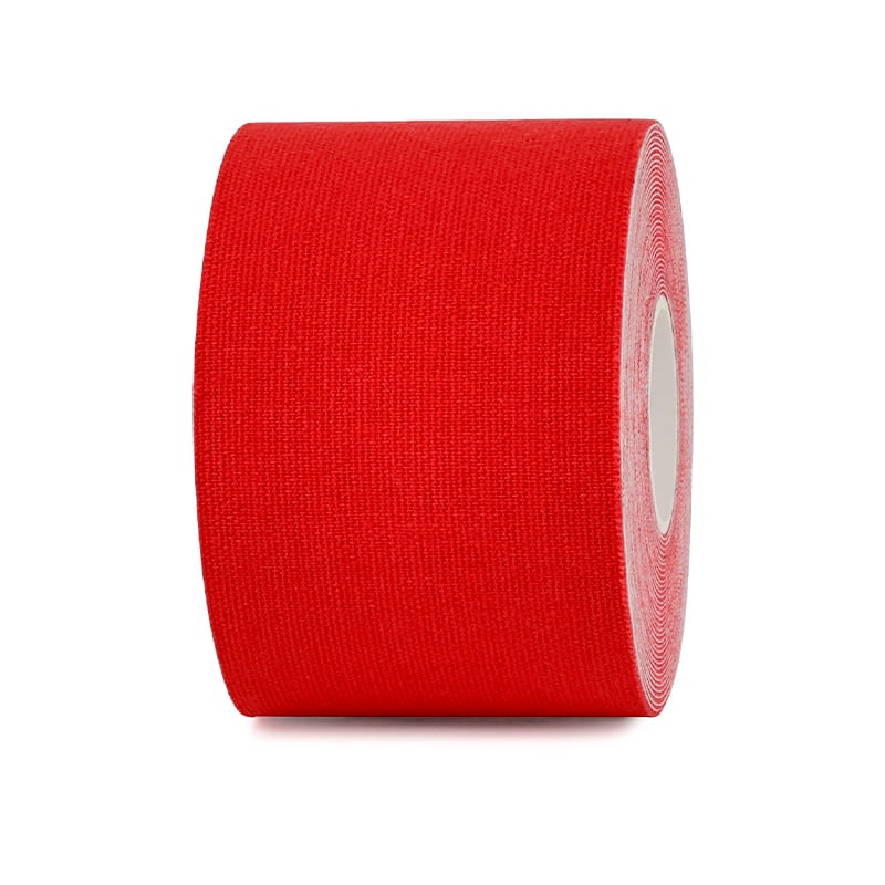 5cm 2in red uncut cotton kinesiology tape roll