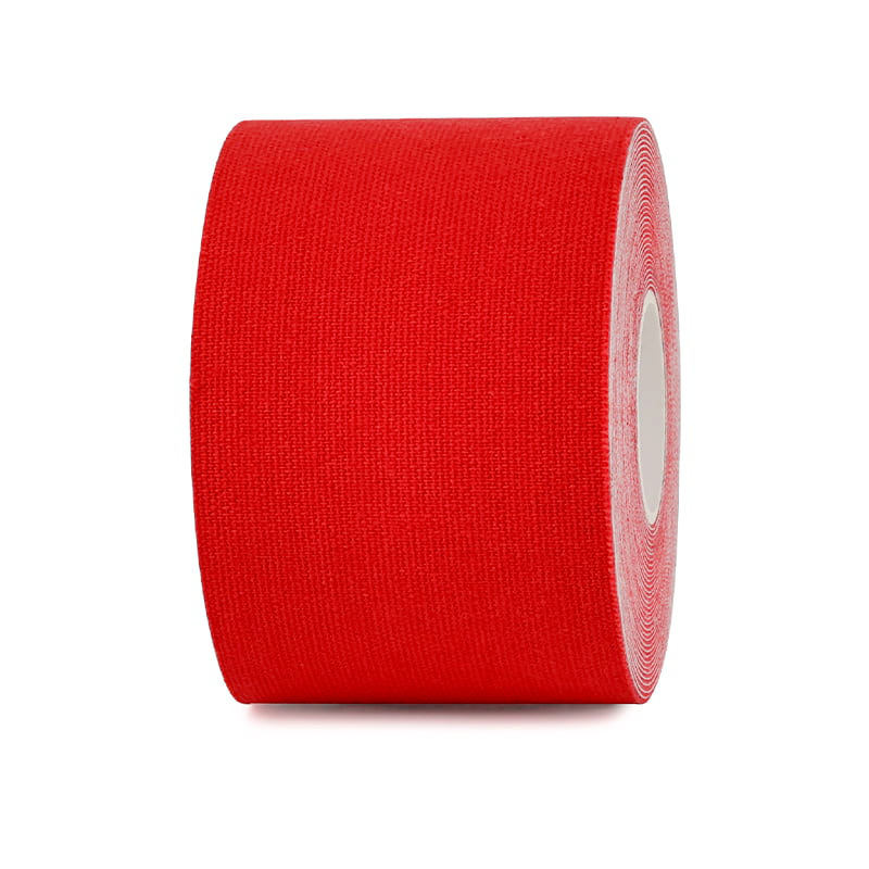 5cm 2in red uncut cotton kinesiology tape roll