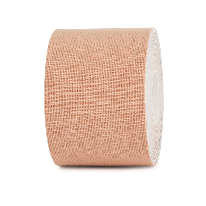 Beige kinesiology tape on tennis player complying with uniform rules at Australian tournament