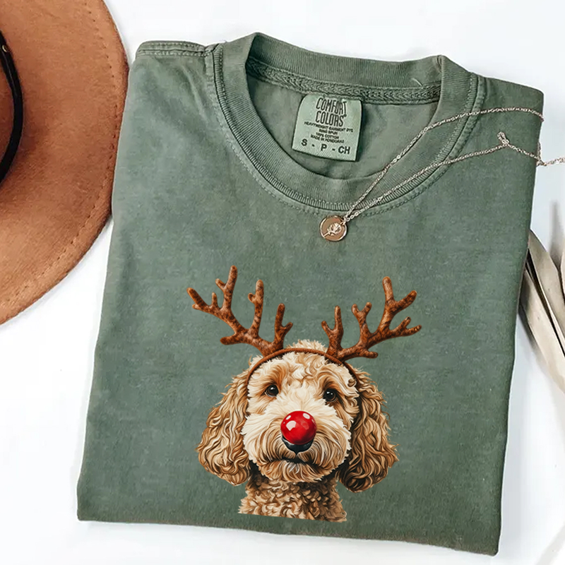 Comfort Colors Christmas Dog T-shirt