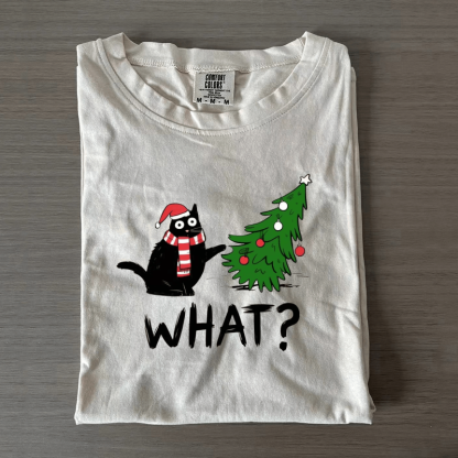 Funny Cat Christmas T-shirt
