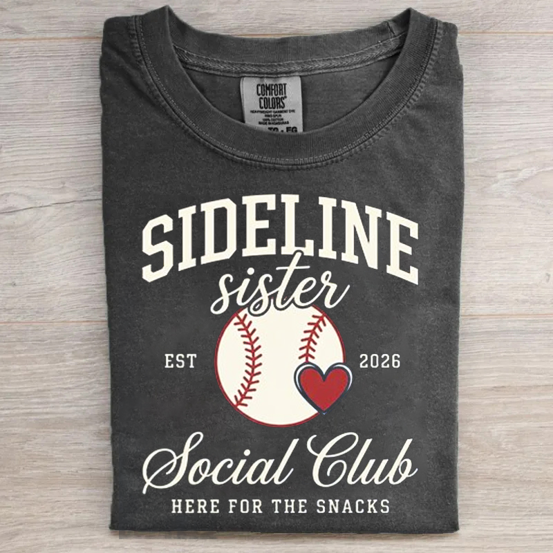 Baseball Sideline Sister Social Club T-shirt