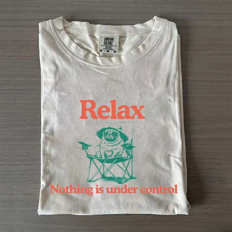 Relax Nothing Is Under Control Pug T-shirt