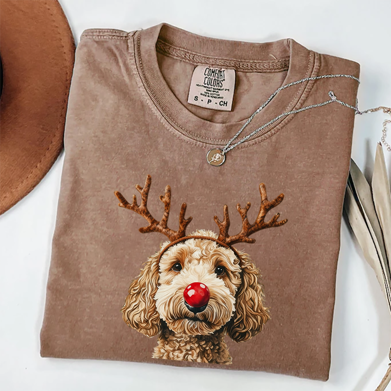 Comfort Colors Christmas Dog T-shirt