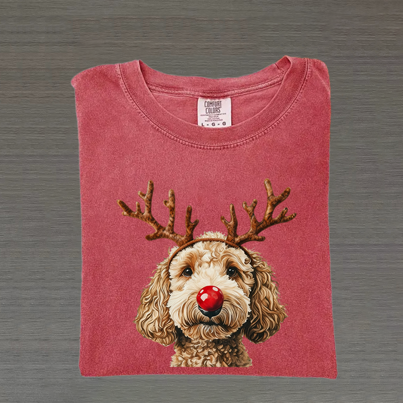 Comfort Colors Christmas Dog T-shirt