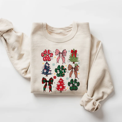 Dog Christmas Coquette Bow Sweatshirt
