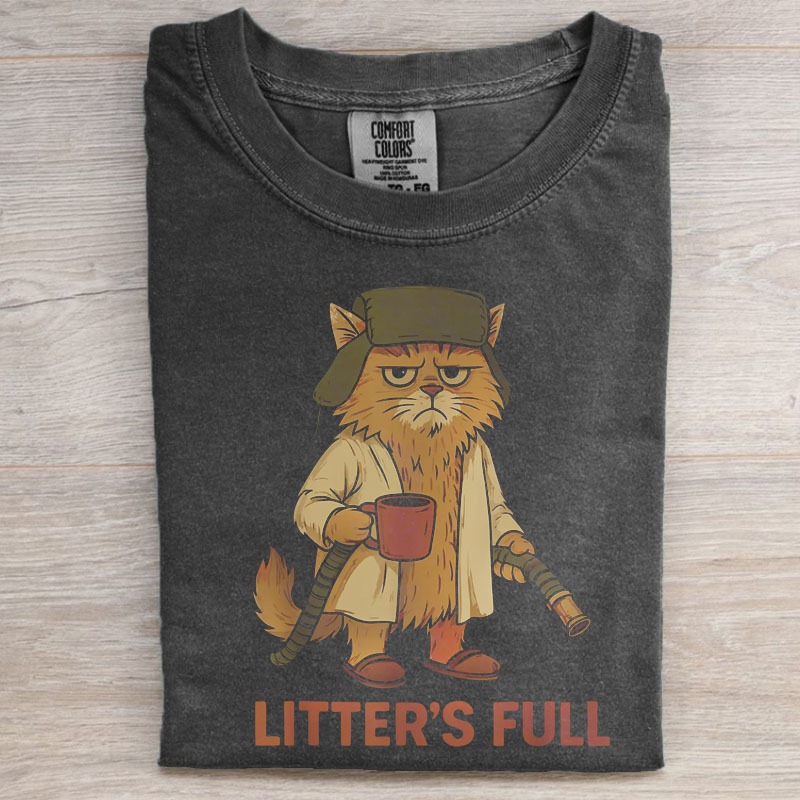 Litters Full Funny Cat T-shirt