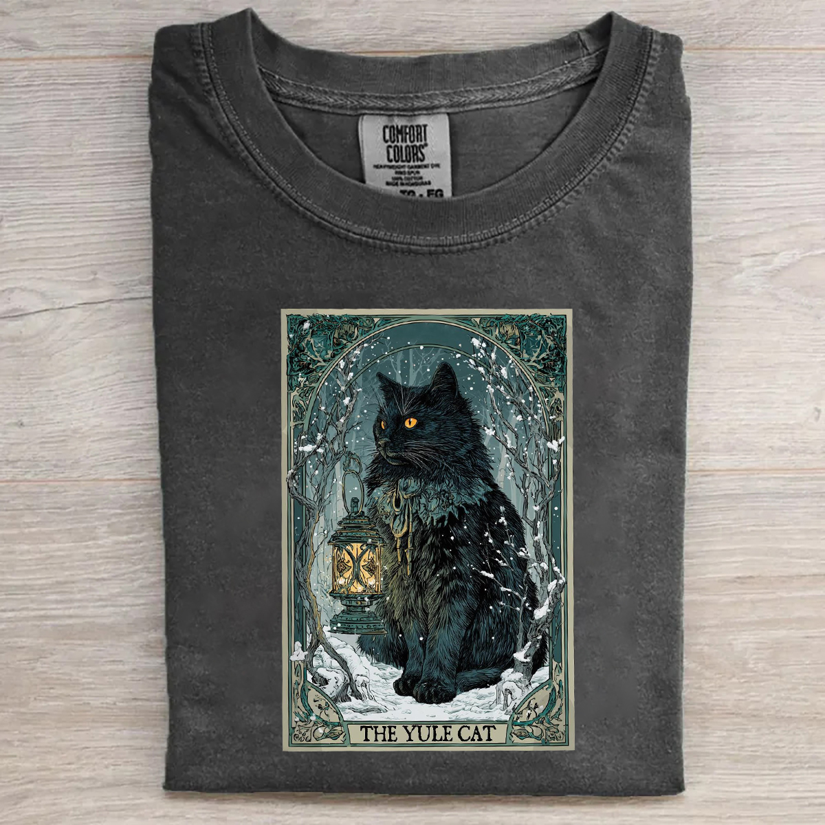 The Yule Cat Tarot Card Christmas T-shirt