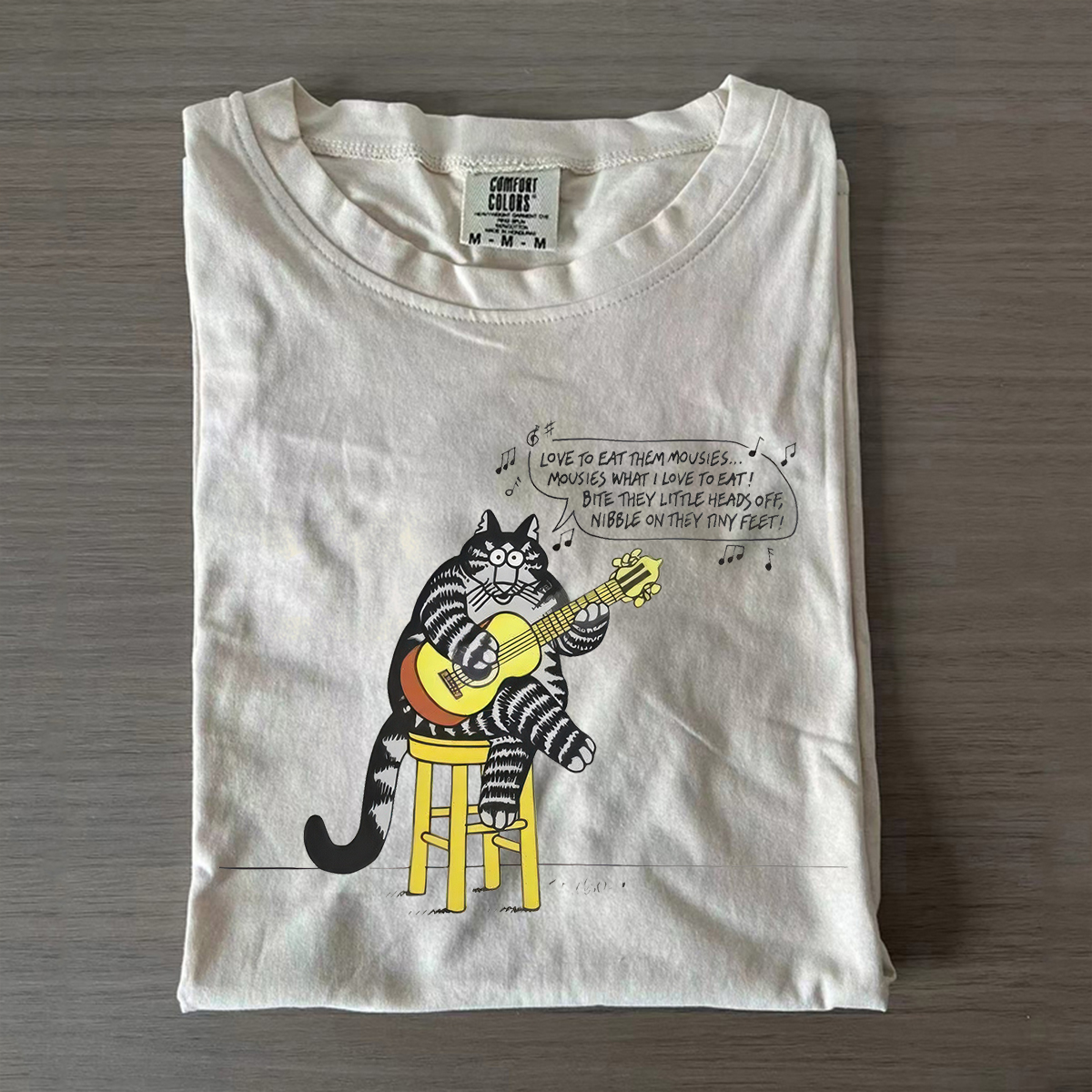 The Mouse Loving Guitar Cat T-shirt