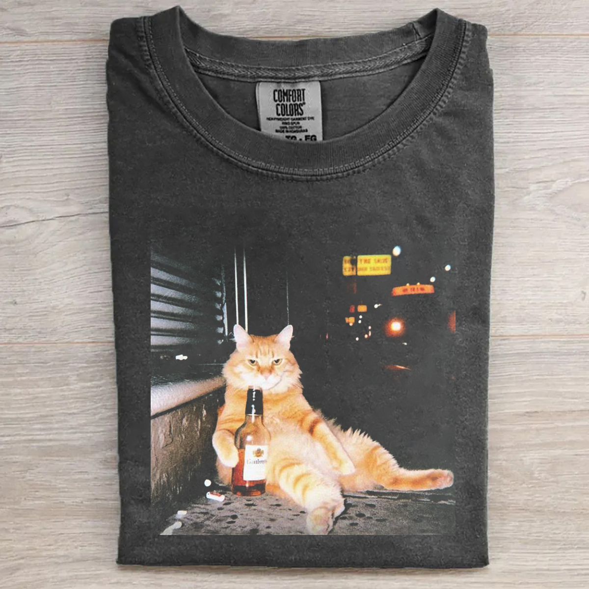 Funny Drunk Cat T-shirt