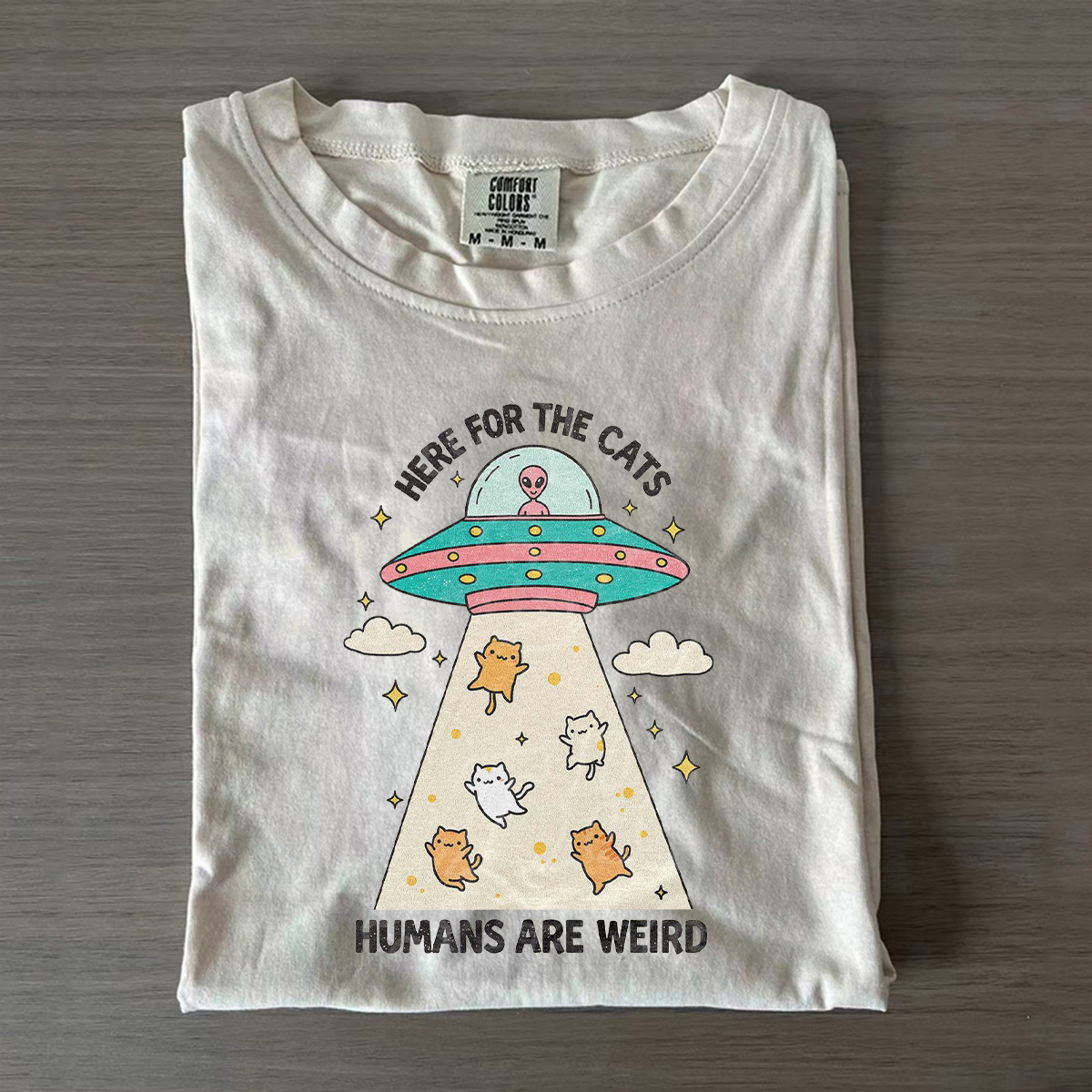 Here For The Cats Humans Are Weird T-shirt