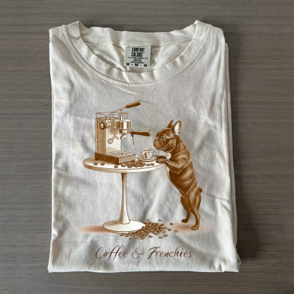 Coffee Frenchies Dog Lover T-shirt
