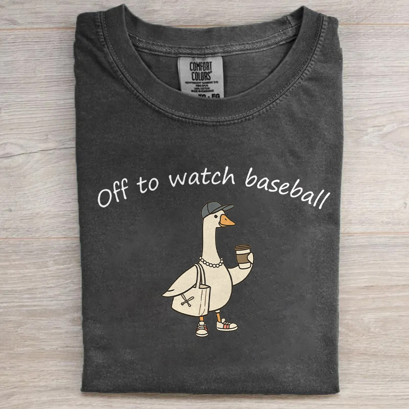 Off To Watch Baseball Goose T-shirt