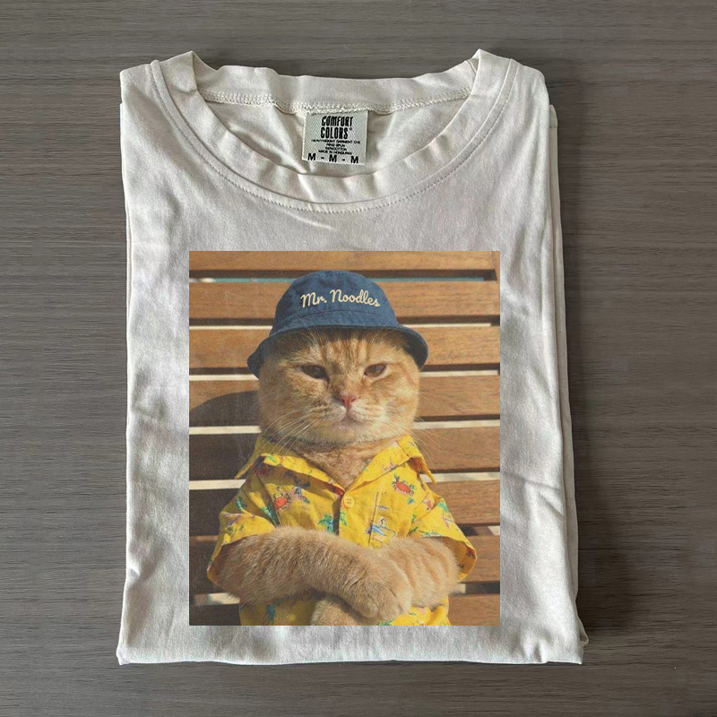 Cat in Bucket Hat T-shirt