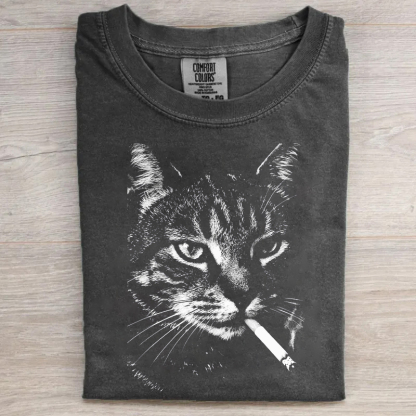 Smoking Cat T-shirt