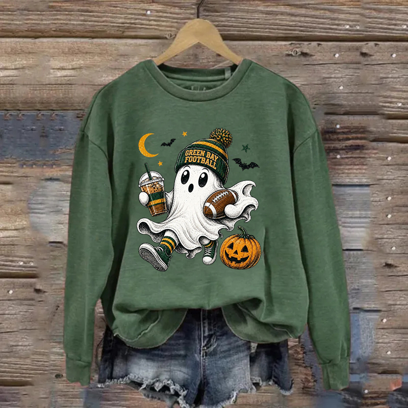 Green Bay Football Halloween Ghost Sweatshirt