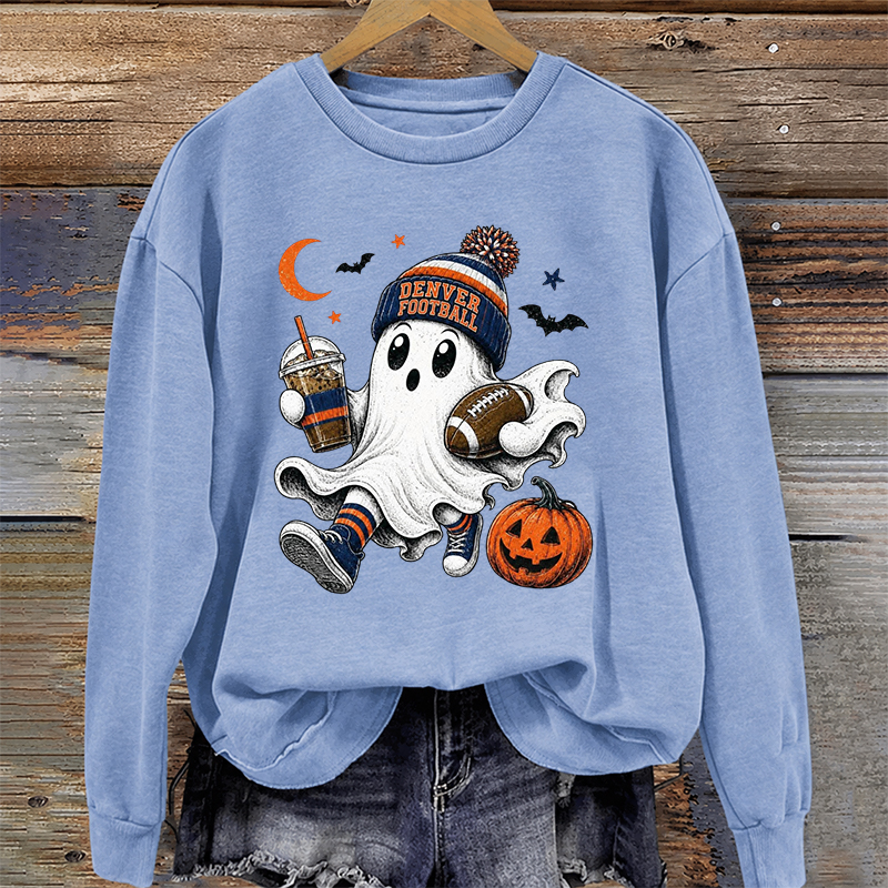 Denver Football Halloween Ghost Sweatshirt