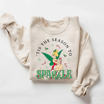 Tinkerbell Christmas Tis The Season To Sparkle Sweatshirt