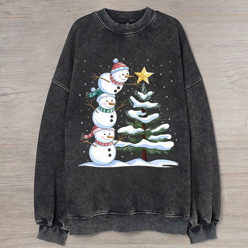 Cute Christmas Snowman Vintage Sweatshirt