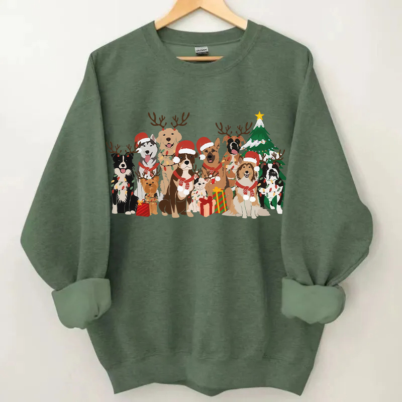 Comfort Colors Christmas Dogs Sweatshirt